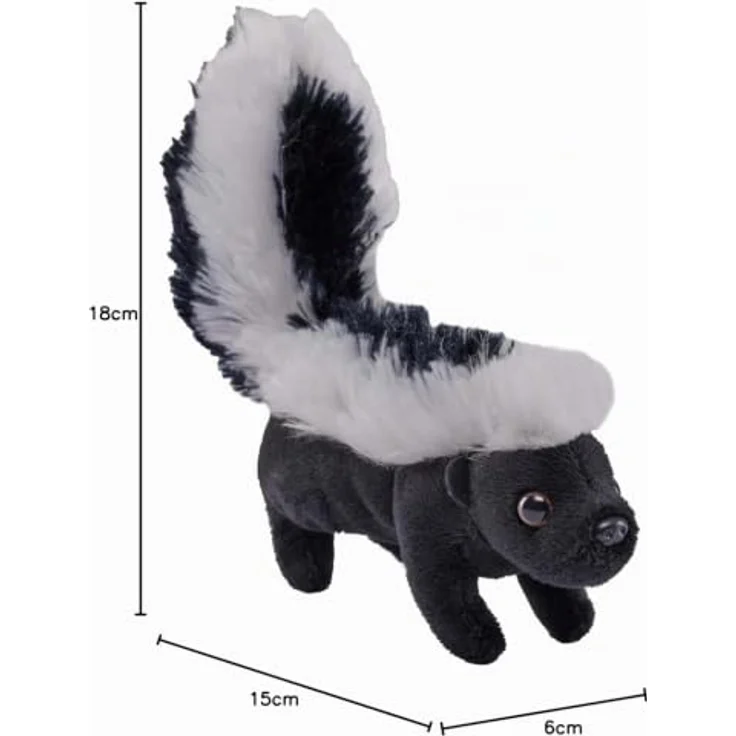 Wild Republic Pocketkins Stinktier, Kuscheltier aus recycelten PET Flaschen, ca. 13 cm – Bild 2