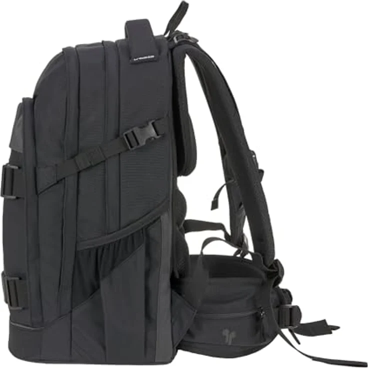 LÄSSIG BOLD Origin Schulrucksack, ergonomisch, höhenverstellbar, 30 l, schmutz- und wasserabweisend, schwarz mit Reflektoren – Bild 3