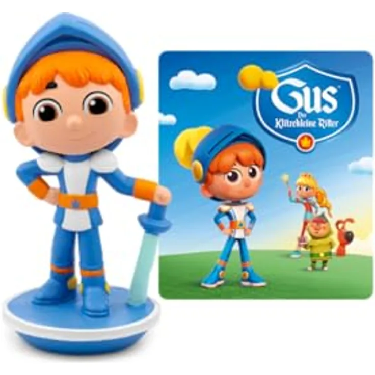 BOXINE Tonies Figur Gus, der klitzekleine Ritter Hörfigur mit 4 Geschichten, 50 Min Laufzeit, ca. 8 cm groß, empfohlen ab 3 Jahren