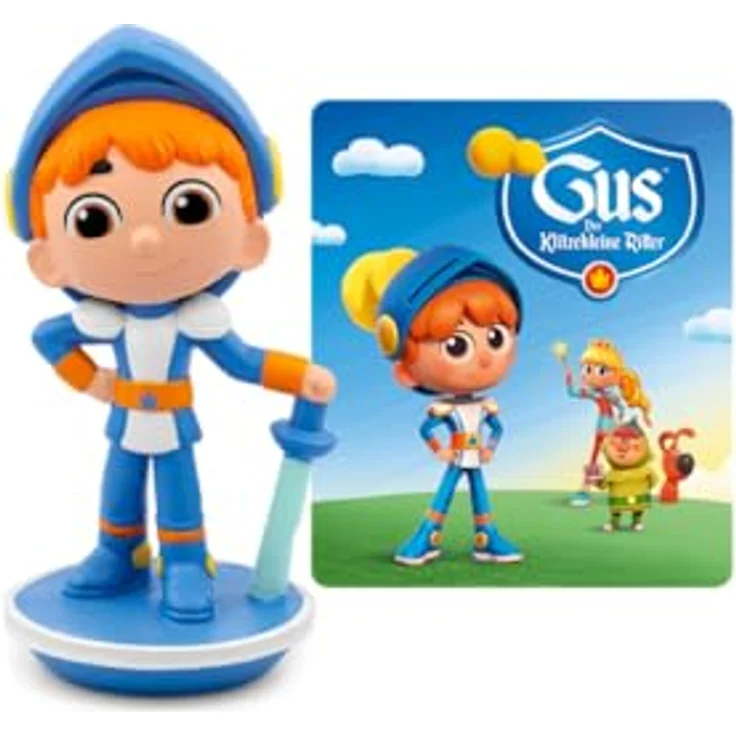 BOXINE Tonies Figur Gus, der klitzekleine Ritter Hörfigur mit 4 Geschichten, 50 Min Laufzeit, ca. 8 cm groß, empfohlen ab 3 Jahren – Bild 1