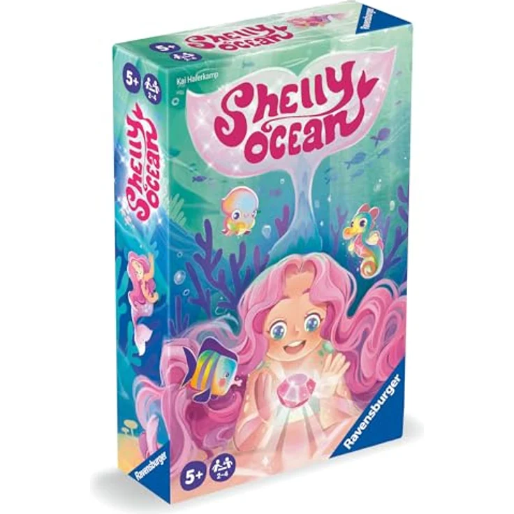 Ravensburger 23047 Shelly Ocean, Lauf- und Sammelspiel für Kinder ab 5 Jahren, Familienspiel mit glitzernden Edelsteinen – Bild 4
