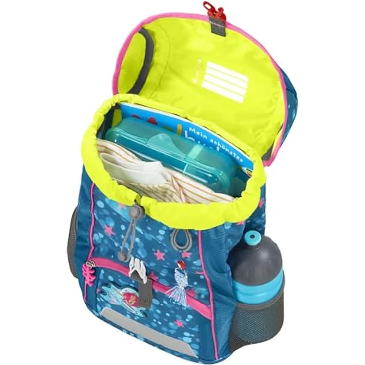 Step by Step Rucksack-Set Kid „Mermaid Lola“, mit Sitzkissen, ergonomischer Mini-Ranzen mit abnehmbarem Brustgurt, für Kindergarten, Vorschule und Freizeit, 13 l, blau - rosa – Bild 5