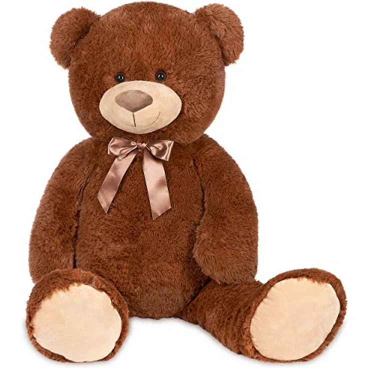 Teddybär mit Schleife 100 cm groß Stofftier Plüschtier Kuscheltier – Bild 8