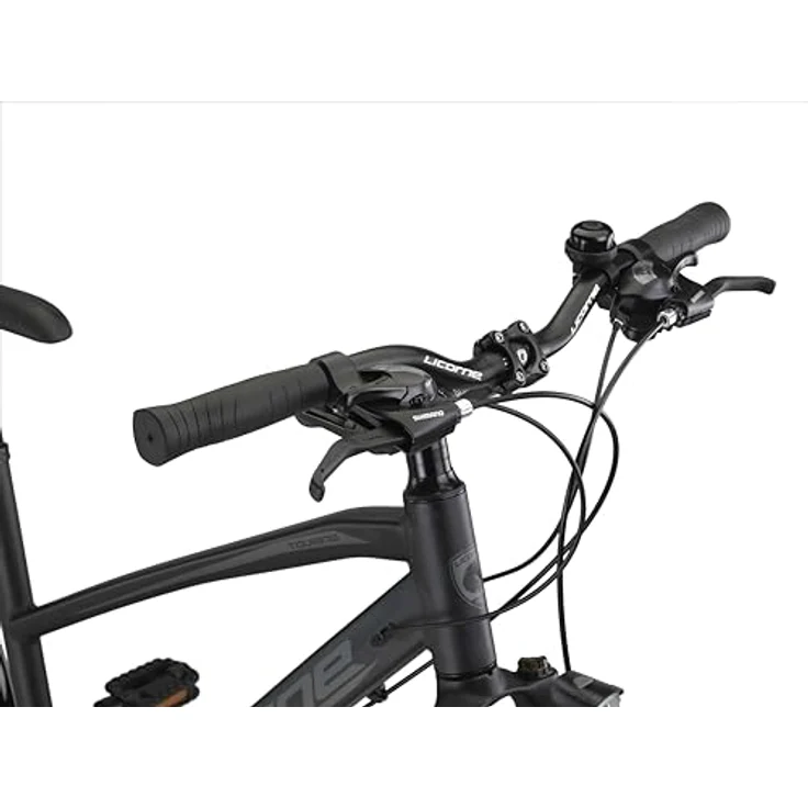 Licorne Bike Premium Touring Trekking Bike in 28 Zoll Aluminium Scheibenbremse Fahrrad für Jungen, Mädchen, Damen und Herren - 21 Gang-Schaltung - Mountainbike - Crossbike (Damen, Schwarz) – Bild 5