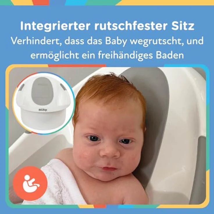 Nuby Dr. Talbot's - Baby-Badewanne mit Rückenlehne aus weiches Schaumstoff - Badewanne für Babys mit rutschfeste Griffe - 0-12 Monate – Bild 11