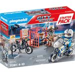 Playmobil® Konstruktions-Spielset Starter Pack, Polizei (71381), City Action, (46 St)