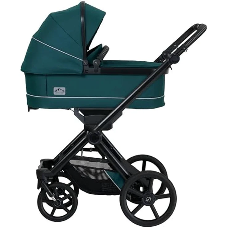 Hartan Kinderwagenset IVY GTR, 3-teiliges Outdoorset in Petrol, mit Federung, 5-Punkte-Gurt und klappbarer Fußstütze, Made in Germany – Bild 6