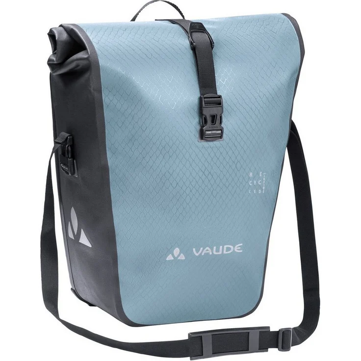 "VAUDE Aqua Back Single recycelt, Hinterradtasche mit wasserdichtem Wickelverschluss, 24 Liter, grün" – Bild 1