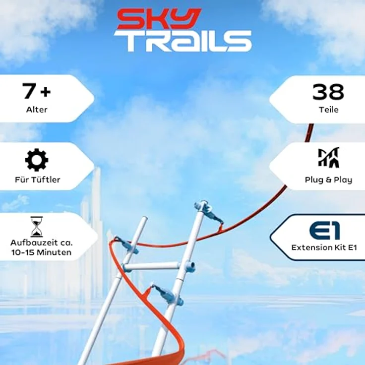 Sky Trails Construction Pack 71975, Konstruktionsspielzeug-Set für Kinder ab 7 Jahren, erweiterbar mit Starter Kit und robustem Kunststoff – Bild 2