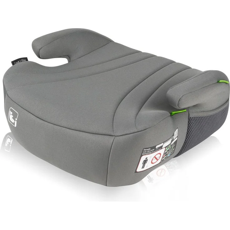 lionelo Kindersitzerhöhung LUUK I-SIZE, 22-36 kg / i-Size / waschbar / breiter, bequemer Sitz, grau – Bild 1