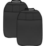 L&P A081S2 2 Stück Rückenlehnenschoner Rückenlehnenschutz Sitzschoner Rückenlehne Auto Kinder Lehnenschutz Hecksitzschoner Sitz Kunstleder Schwarz 3 Taschen Organizer Schutz für Autositz Sitzlehne