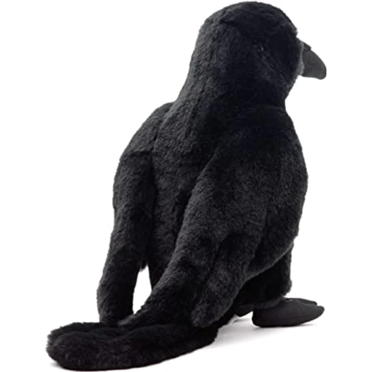 Uni-Toys Rabe schwarz Plüsch-Vogel, 23 cm, naturgetreues Design, nachhaltiges Füllmaterial – Bild 4