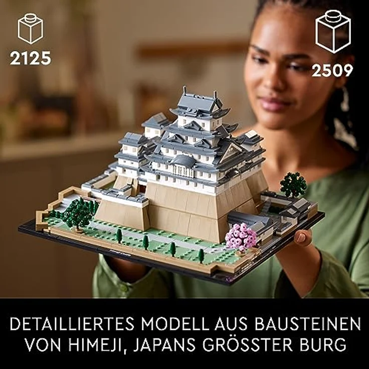 LEGO 21060 Architecture Burg Himeji, Modellbausatz für Erwachsene, Wahrzeichen-Kollektion, Set für Fans kreativer Gartenarbeit und japanischer Kultur, mit Kirschblütenbaum, Geschenk für Sie und Ihn – Bild 2