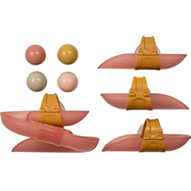 Little Dutch 2010455 Badespielzeug Badekugelbahn mit Bällen rosa