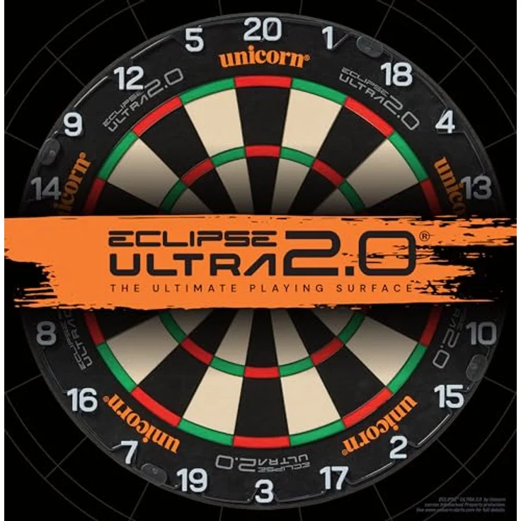 Unicorn Eclipse Ultra 2.0, Dartscheibe mit Abyss Printed Seamless Playing Surface, Black Venom Spider und Unilock Levelling System, 18 Zoll – Bild 2
