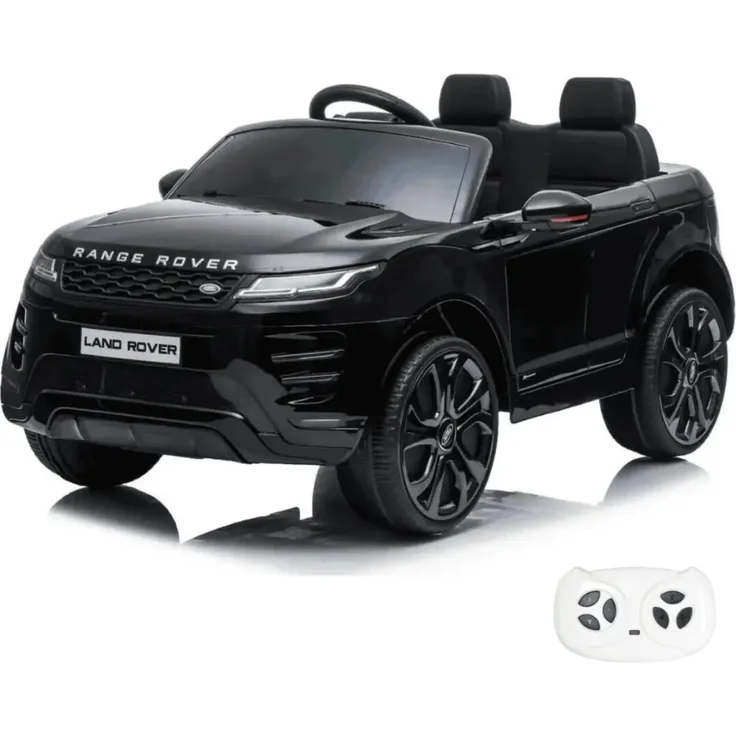 Range Rover Evoque, Kinder Elektro Auto 12V mit Fernbedienung, für 2 bis 6 Jahre, Schwarz, MP3-Player, EVA-Gummireifen, Sicherheitsgurte