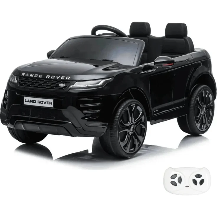 Range Rover Evoque, Kinder Elektro Auto 12V mit Fernbedienung, für 2 bis 6 Jahre, Schwarz, MP3-Player, EVA-Gummireifen, Sicherheitsgurte