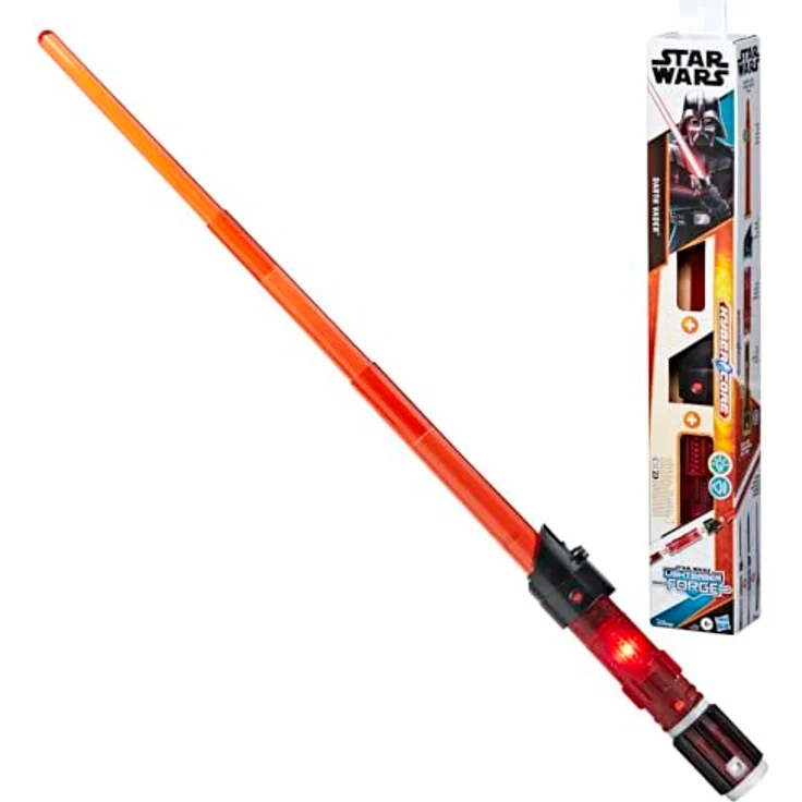 Star Wars Lightsaber Forge Kyber Core Darth Vader, rotes elektronisches individualisierbares Lichtschwert mit durchsichtigem leuchtendem Kern – Bild 1