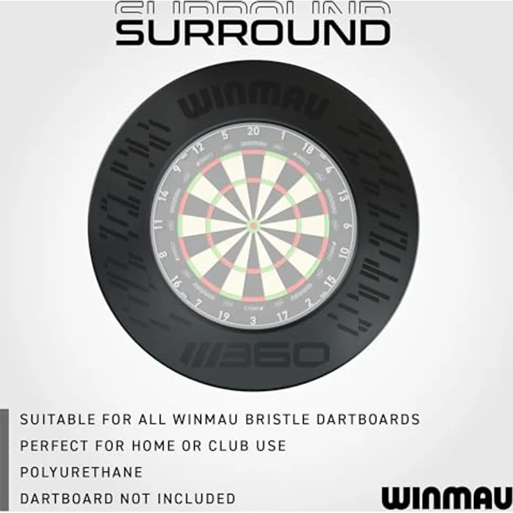 Winmau Blade 360 Surround, schwarzer Catchring für Dartboard mit optimalem Wand- und Bodenschutz – Bild 3