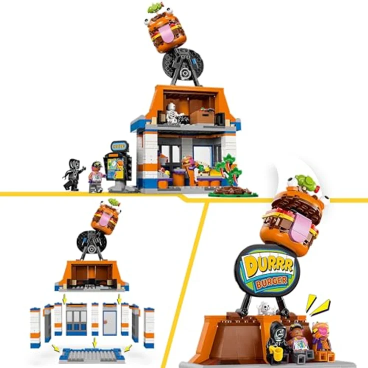 LEGO Fortnite Durrr Burger Restaurant, mit Minifiguren Beach Bomber, Beef Boss & Grimey, kreatives Bauset für 10+ Jahre, 77076 – Bild 3