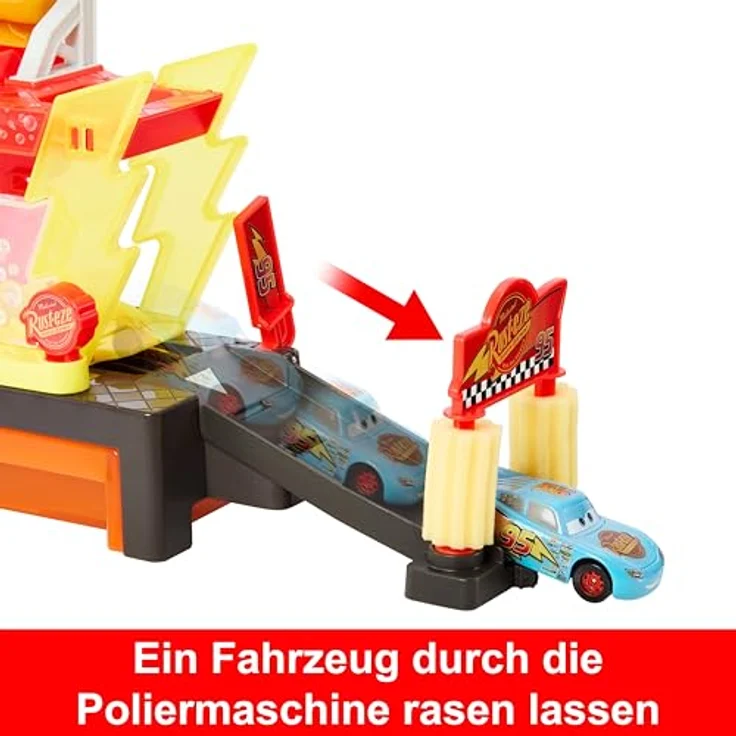 Disney Pixar Cars Color Changers Lightning McQueen Autowaschanlage, interaktives Spielset mit Farbwechseleffekt – Bild 3