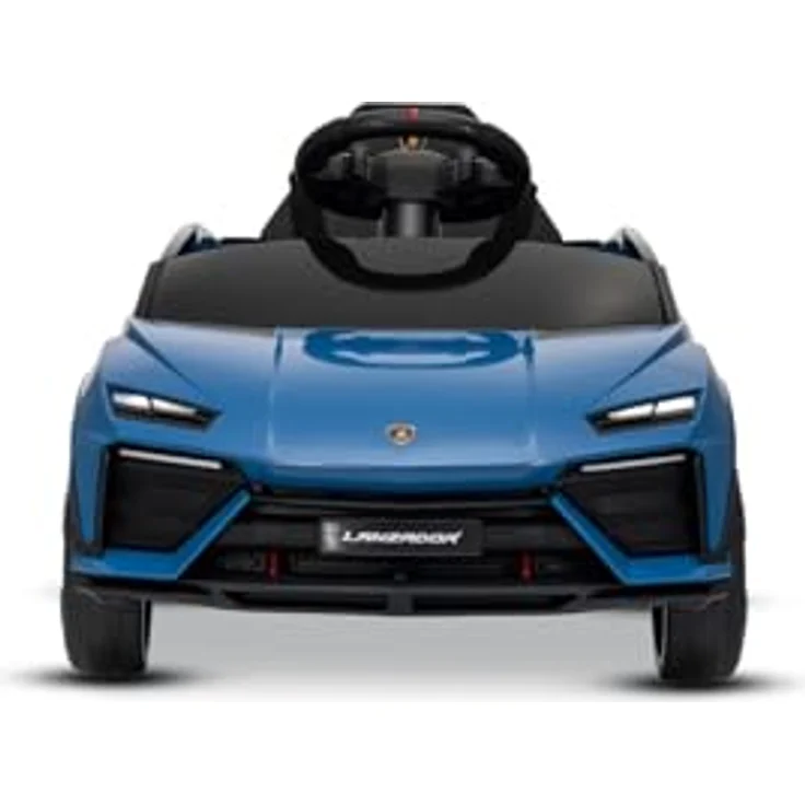 Beneo Elektrisches Ride-on-Auto Lamborghini Lanzador 12V, lizenziert, blau, mit Lithiumbatterie, LED-Beleuchtung, 2,4-GHz-Fernbedienung, MP3-Player und breitem Sitz – Bild 2