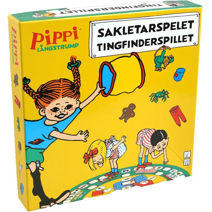 pippi Brettspiel Sakletarspel, Familienspiel für 4 Jahre und älter, Sammelspiel mit Pippi Langstrumpf Themen