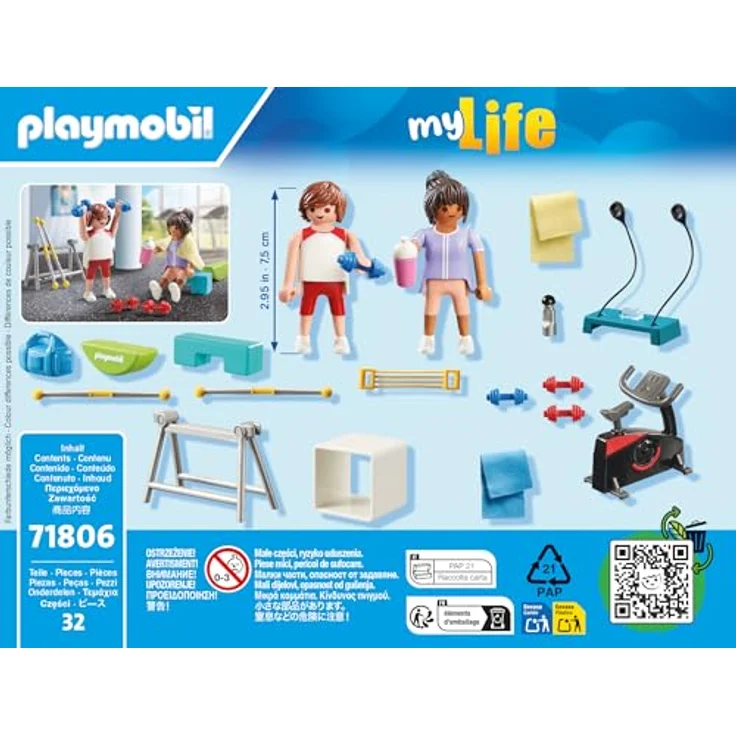 Playmobil® Fitnesstraining (71806), Playmobil My Life Konstruktions-Spielset, (32 St), Made in Europe – Bild 2