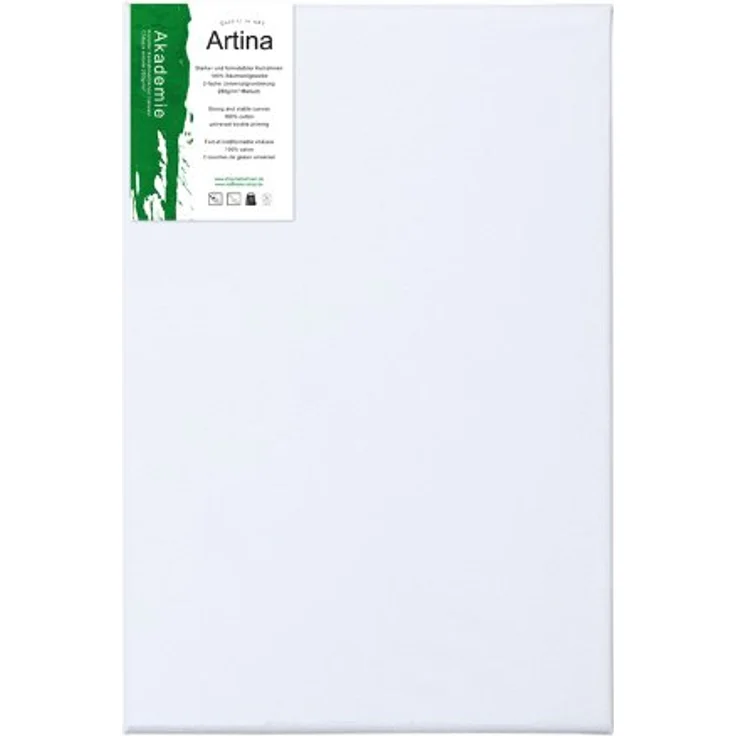 Artina Akademie Keilrahmen-Leinwand 40x50cm, 280g/m², 5er Set, säurefrei, weiß vorgrundiert – Bild 2