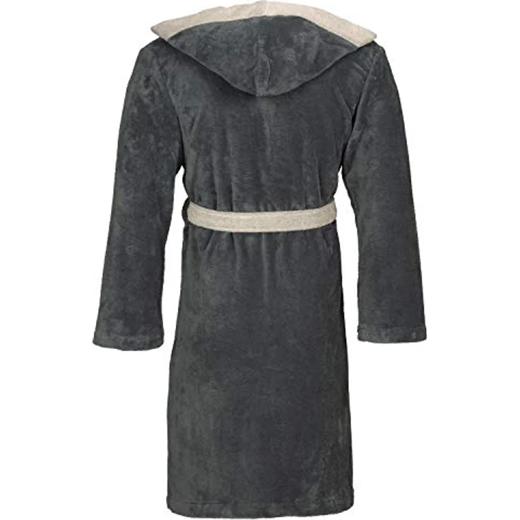 Vossen Bademantel Poppy, unisex Kapuze, flanell, weiß, 45% Polyester, 35% Bambus, 20% Baumwolle – Bild 7