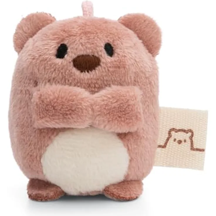 NICI Kuscheltier Bär Nomo 5cm braun - Stofftier aus weichem Plüsch, zum Anhängen, für Kinder & Erwachsene - Geschenkidee