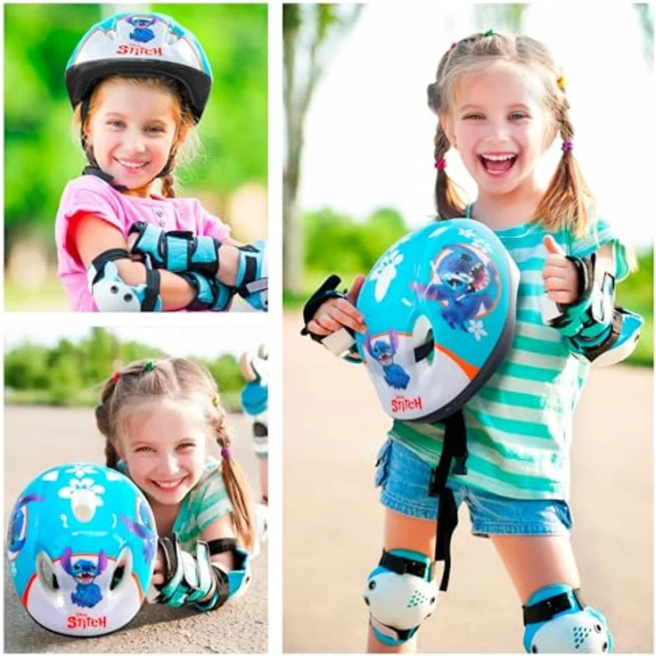STAMP Unisex-Youth Casque S Stitch, Blue, S – Bild 5