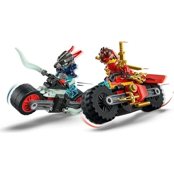 LEGO Ninjago 71838 - Kais Motorradrennen, actiongeladenes Spielset mit 2 Ninja-Bikes und 2 Minifiguren, rot – Bild 7