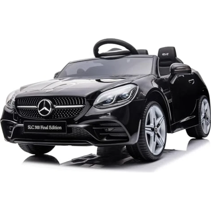 Sun Baby Mercedes Kinder Elektroauto, Elektro Kinderauto für 3-jährige, 2x30W Motorleistung, Lenkrad mit Sound, Sicherheitsgurte (Schwarz) – Bild 2