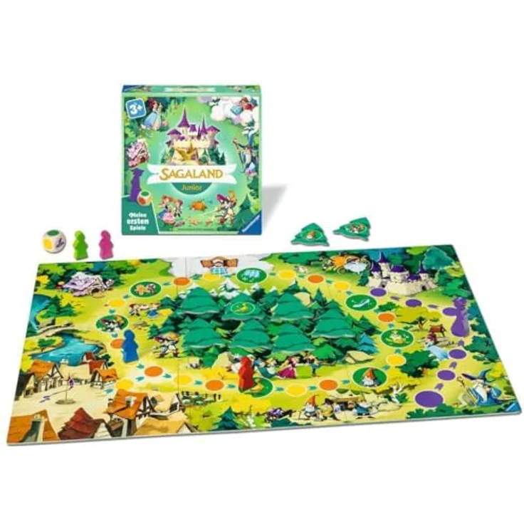 Ravensburger Sagaland Junior - Brettspiel für Kinder ab 3 Jahren, 2-4 Spieler, trainiert Merkfähigkeit und Konzentration – Bild 3