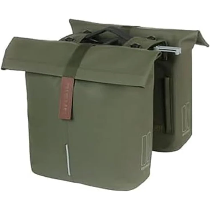 Basil Doppelpacktasche Moss Green 12x30x33 cm - Robuste Kinderfahrradtasche mit großzügigem Fassungsvermögen, wasserabweisendem Material und einfacher Pflege – Bild 1