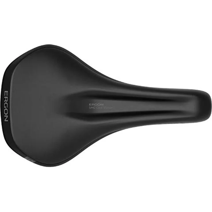 Ergon SMC Core Fahrradsattel MTB Comfort Frauen Medium-Large Schwarz-Grau, orthopädischer Gelschaum, maßgeschneiderte Prägung, flache Rückseite – Bild 2