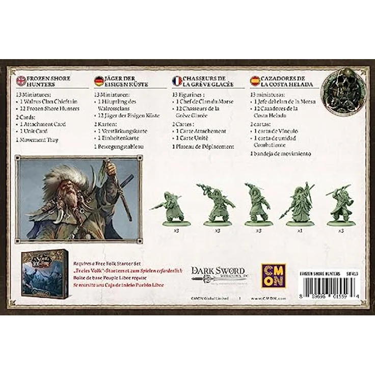 Cmon A Song of Ice & Fire - Frozen Shore Hunters, Miniaturen-Erweiterung für Tabletop-Spiel mit 13 Figuren, Freies Volk Fraktion – Bild 5