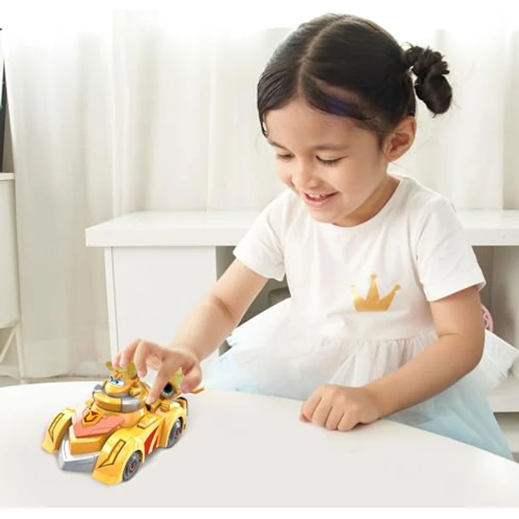 Super Wings Spinning Golden Boy & Vehicle, 14 cm großes Super-Fahrzeug mit 2 Modi, inkl. Mini-Golden Boy Kreisel, für Kinder ab 3 Jahren – Bild 5