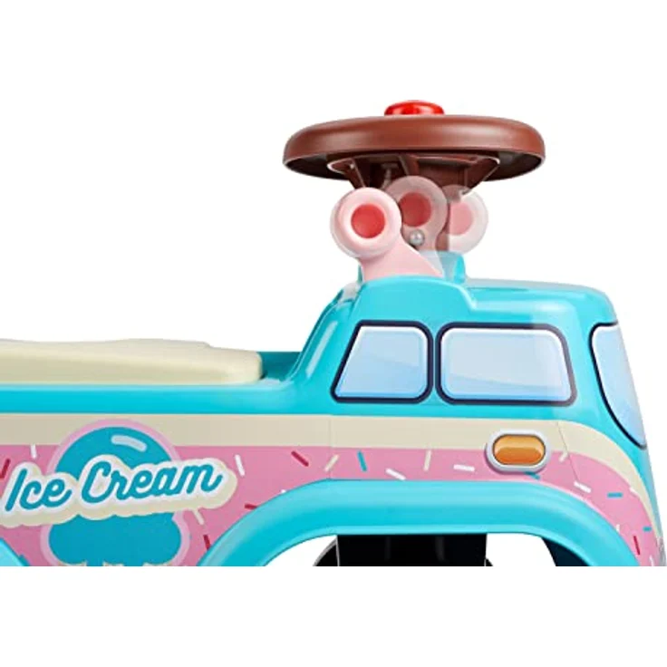 Falk Träger 708, Rutschauto mit Aufbewahrung unter dem Sitz, für motorische Entwicklung, inklusive Zubehör in Form von Eis, Donut und Cupcake, hergestellt in Frankreich – Bild 5