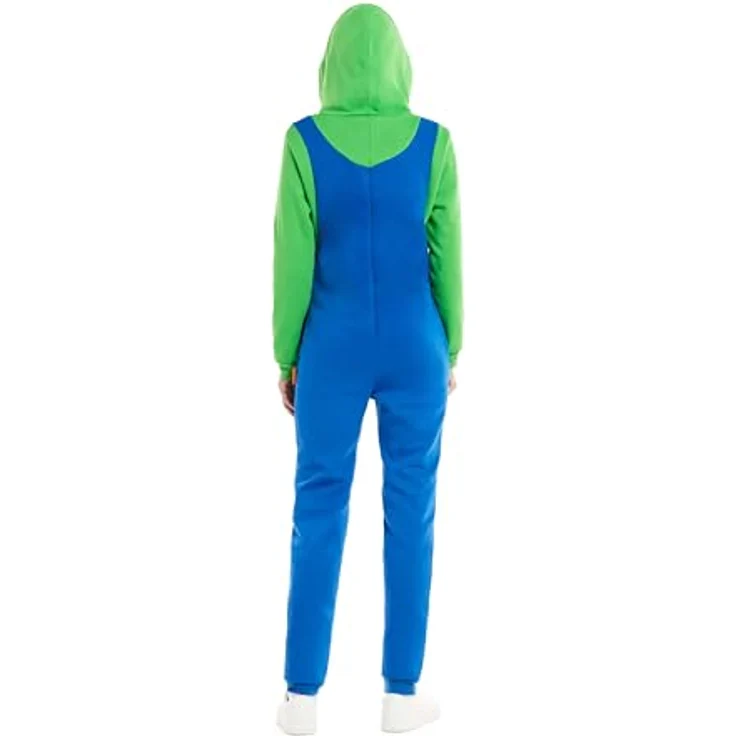OppoSuits Luigi (XL), offizieller Super Mario Onesie in Grün, gemütlicher Einteiler für Gaming-Nächte und Couch-Momente – Bild 6