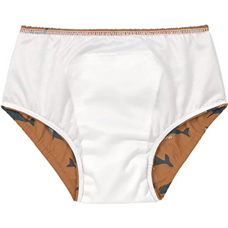 LÄSSIG Baby Kinder Schwimmwindel Windelbadehose Swim Diaper Whale Caramel, 03-06 Monate, Größe: 62/68 – Bild 3
