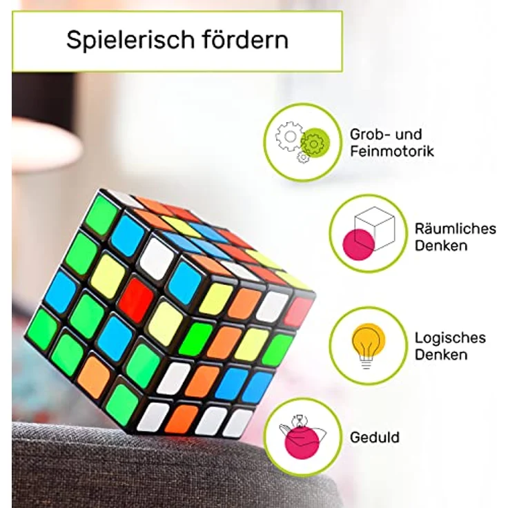 CUBIDI® Original Zauberwürfel 4x4 - Typ Los Angeles | Speed-Cube mit optimierten Dreheigenschaften | Magic Cube für Anfänger und Fortgeschrittene | mit aufgeklebten Farb-Sticker – Bild 4
