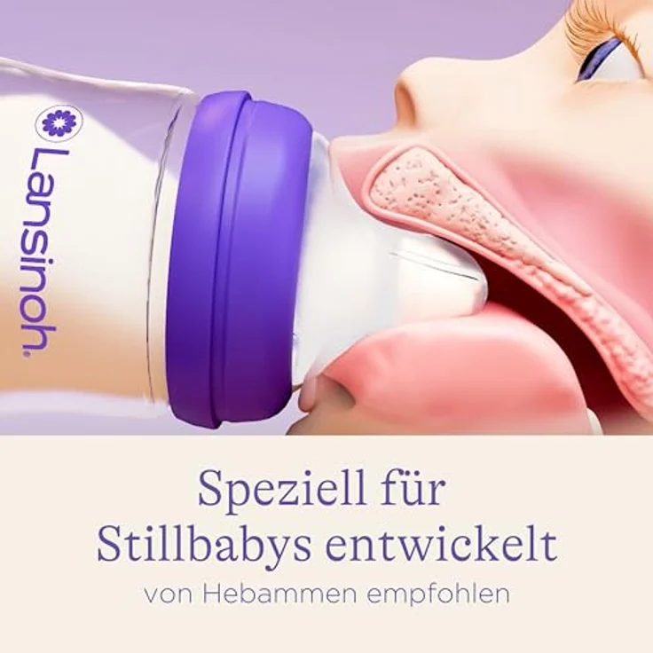 Lansinoh NaturalWave Sauger, Gr. XS - extra langsamer Milchfluss - speziell für Neugeborene geeignet - ab 0 Monaten, 2 Stück, transparent – Bild 3