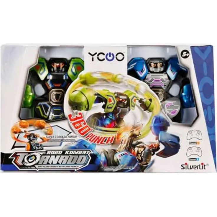 Silverlit Robo Combat Tornado Battle Pack, Ferngesteuertes Kampfroboterset mit 360° Tornado Punch und Power-Gürtel – Bild 5