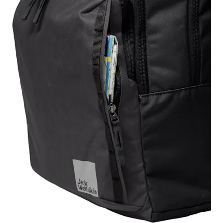 Jack Wolfskin Wanderrucksack HASENSPRUNG, 23L, wasserabweisendes WAX WEAVE 600D-Material, schwarz – Bild 9