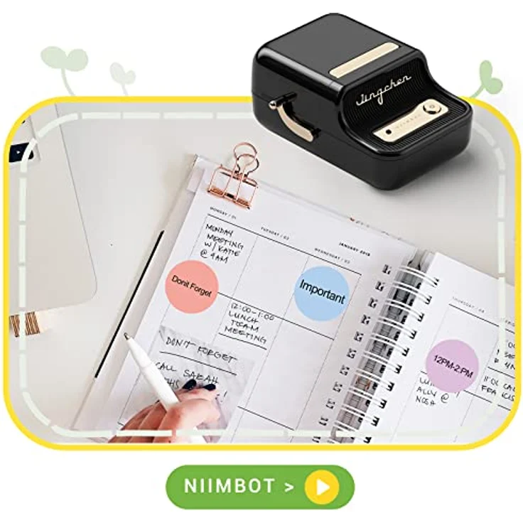 NIIMBOT Runde Etiketten für B21/B1/B3S Etikettendrucker, Thermoaufkleber 1.61"X1.61", 175 Stück, wasserdicht und ölbeständig – Bild 5