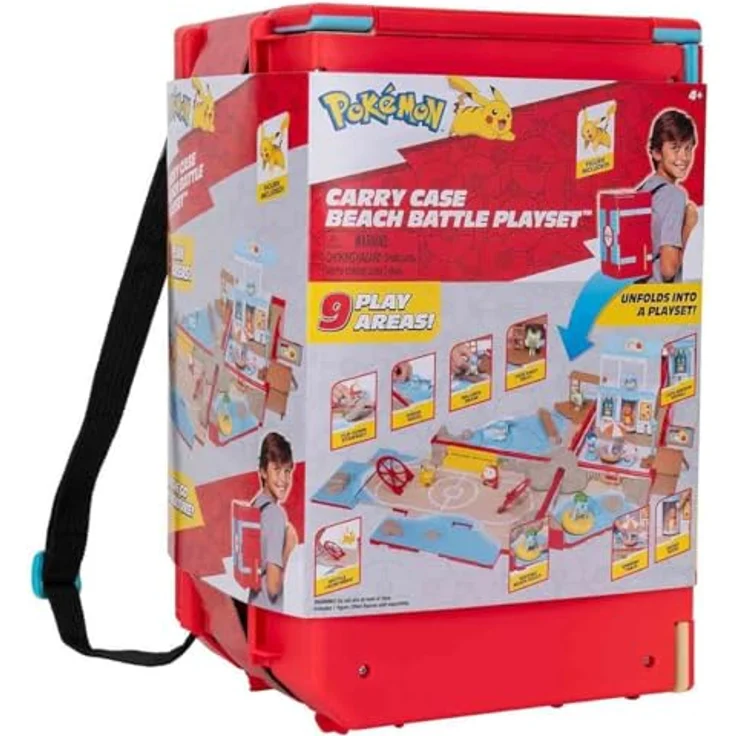Jazwares Pokémon Koffer Kampf Strand Spielset, mit 10 Spielfunktionen und 1 x 5 cm Pokémon-Figur, tragbar und kombinierbar – Bild 9