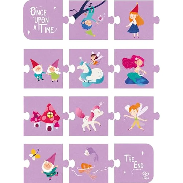 Hape E1640 Puzzle, Mehrfarbig - Multi-Pack-Puzzle mit 4 verschiedenen Teileanzahlen und Erzählplättchen – Bild 5