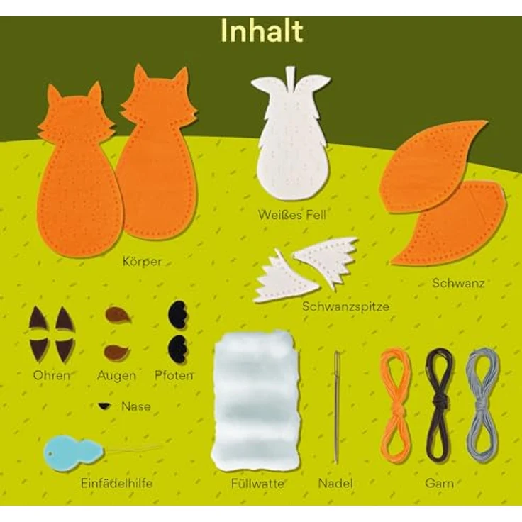 Kosmos 604677 Die Schule der magischen Tiere Nähspaß mit Rabbat, AllesKönnerKiste Nährset für Kinder, Bastelset ab 8 Jahren mit Fuchs Rabatt aus den Schule der magischen Tiere Büchern – Bild 3